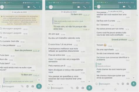 Professor de universidade é demitido após enviar nude e convite sexual para aluna veja prints