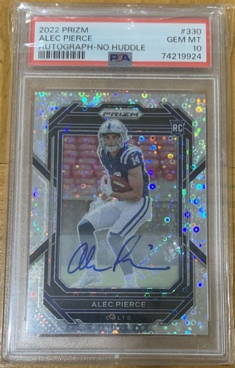 Alec Pierce Prizm Rookie Autographs No Huddle Price Guide