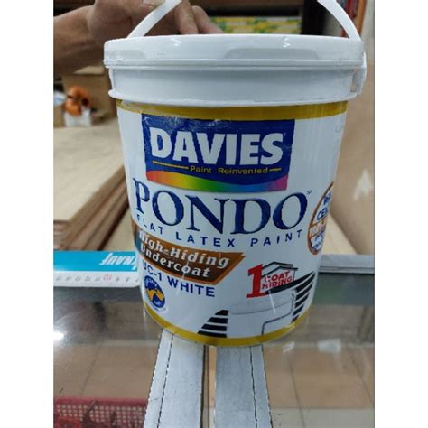 Davies Pondo Flat Latex High Hiding Undercoat 4Ltrs Gallon UC 1 White