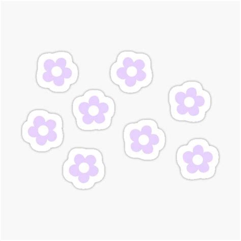 Purple Flowers Sticker Pack Sticker By Ktp100 Preppy Stickers Purple Wallpaper Iphone Print