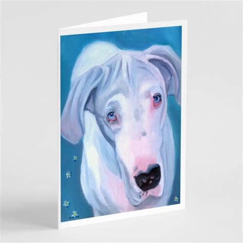 Carolines Treasures 7440gca7p White Great Dane Greeting Cards And