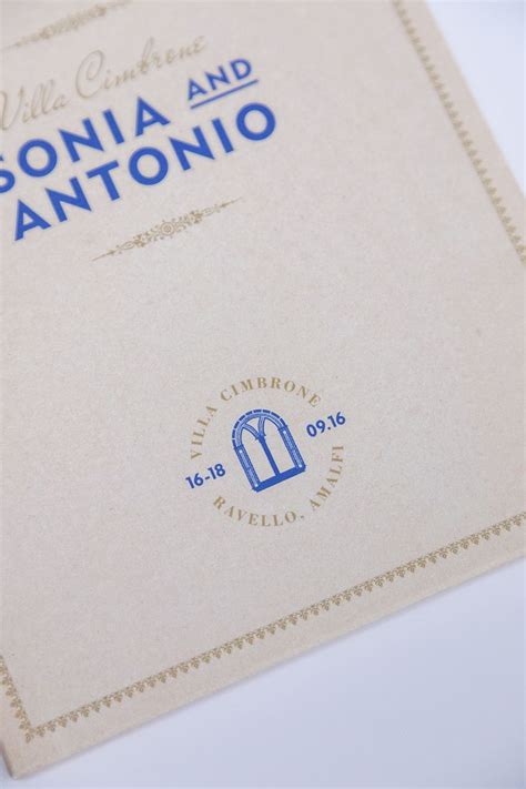 Amalfi Monogram By Louise Richardson Bespoke Wedding Stationery