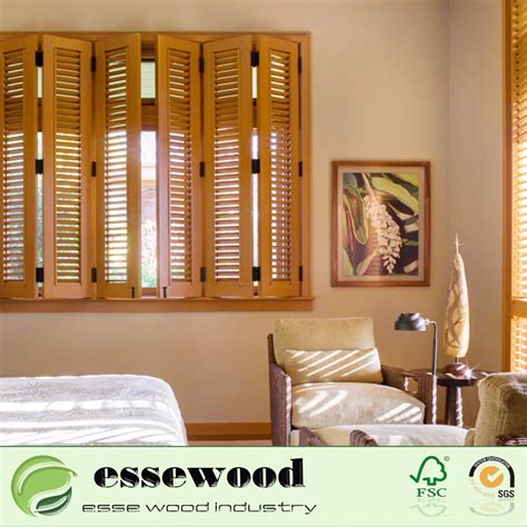 Basswood Wooden Decorative Window Shutter Plantation Shutters Wood