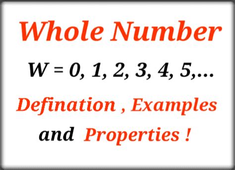 Whole Numbers Examples