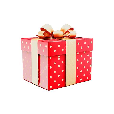 Red Color Gift Box With Yellow Riboons Red Color Yellow Color Riboons