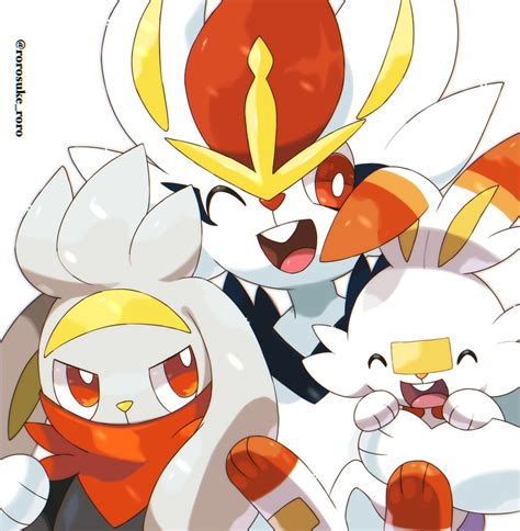 Scorbunny Cinderace And Raboot Pokemon Drawn By Rorosuke Danbooru