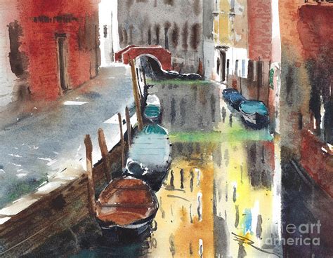 Venice Watercolor Painting Italy Wall Art Home Decor Painting By Yulia