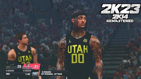 Nba 2k14 2k23 Modded Utah Jazz Vs Portland Blazers Uncut Gameplay Ultra Max Graphics Youtube