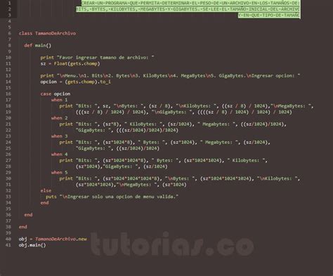 POO ruby tamaño de un archivo Tutorias co