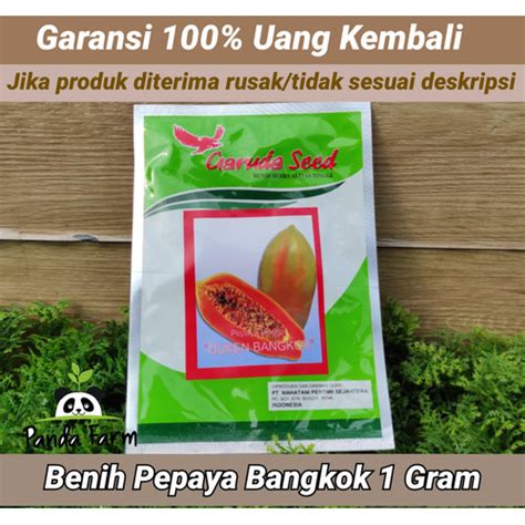 Jual Isi Gram Benih Biji Bibit Pepaya Unggul Queen Bangkok Garuda