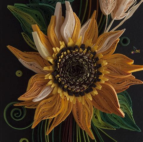 Neli Quilling Art Quilling Card Sunflower