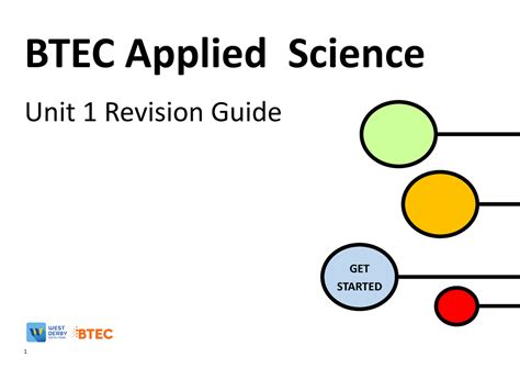 Unit 1 Revision Guide Biology BTEC Applied Science Unit 1 Revision