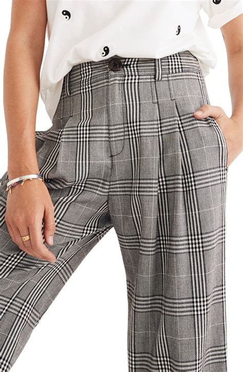 Plaid Pleated Wide Leg Pants Nordstrom Plaid Shorts Women Pants Wide Leg Pants