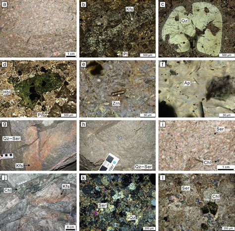 The Qi191 Hornblende Monzogranite Af And Different Alteration Types Download Scientific