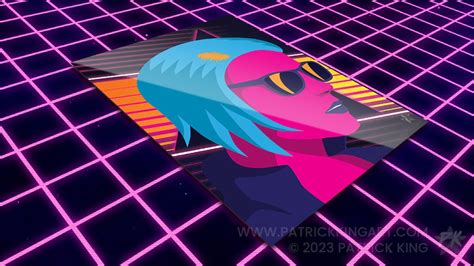 Outrun Girl Vinyl Sticker Synthwave Vaporwave Outrun 80s Retro