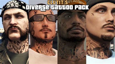 Diverse Tattoo Pack GTA5 Mods