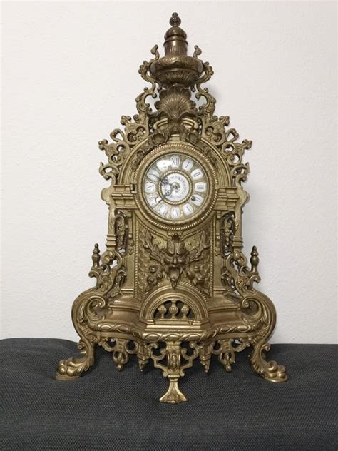 Mantel Clock Brass Mid Th Century Catawiki