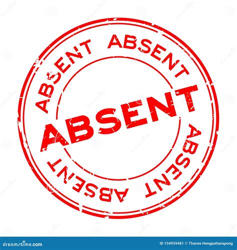 Absent Rubber Stamp Cartoon Vector | CartoonDealer.com #82584277