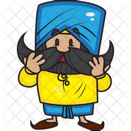 Punjabi Man Icon - Download in Sticker Style