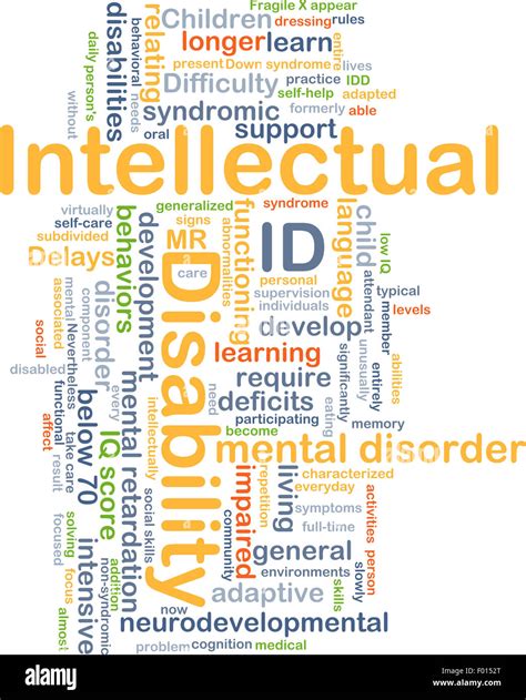 Background Concept Wordcloud Illustration Of Intellectual Disability Id