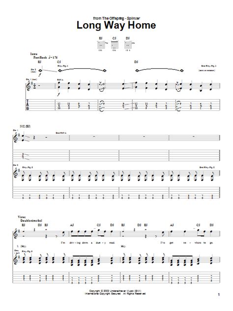 Long Way Home by The Offspring - Guitar Tab - Guitar Instructor