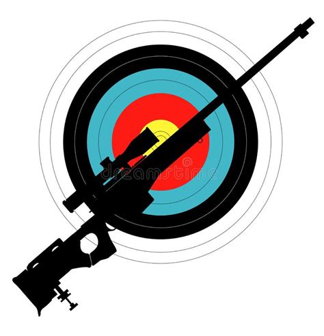 Target Stock Illustration Illustration Of Rifle Drawing 52341887