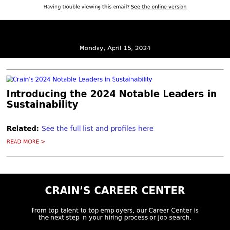 Introducing The Notable Leaders In Sustainability Crain S New