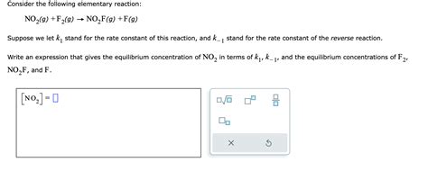 Solved Consider The Following Elementary Reaction Chegg