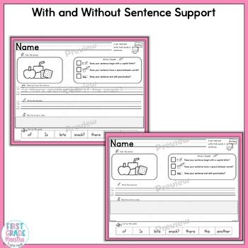 Level Unit Decodable Sentence Scrambles Trick Words Fun Phonics