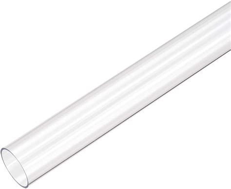 sourcing map Tube en plastique rigide rond transparent diamètre