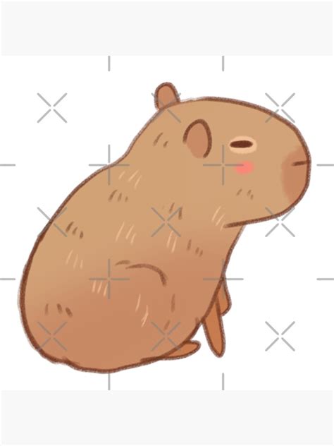 Capybara Illustration Poster For Sale By Mayarart Redbubble