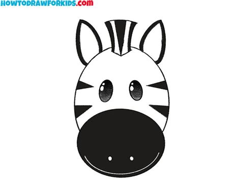 zebra face drawing tutorial