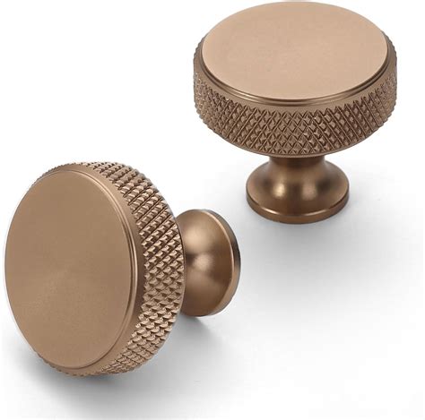 Filta Champagne Bronze Knurled Cabinet Knobs Pack Cupboard And