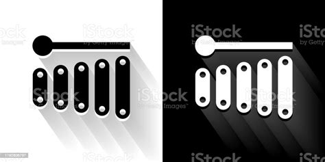 Glockenspiel Black And White Icon With Long Shadow Stock Illustration Download Image Now Istock