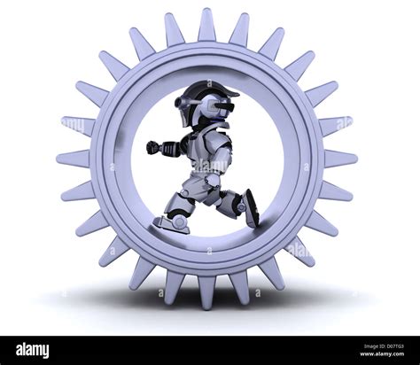 3d render robot gear mechanism hi-res stock photography and images - Alamy