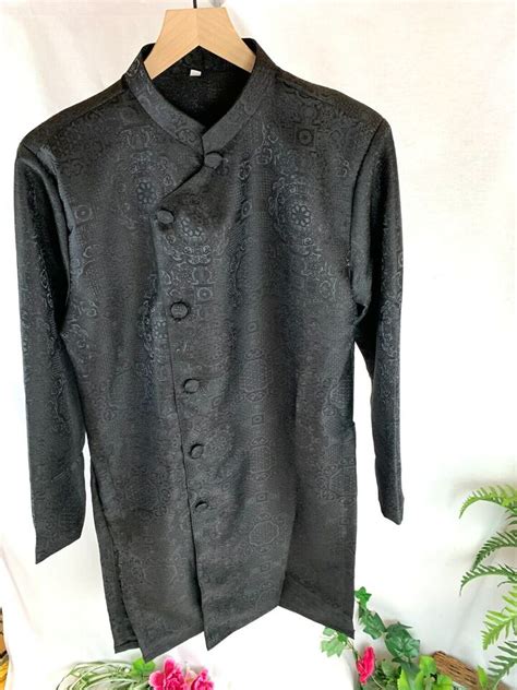 Black Ao Dai For Men Traditional Vietnamese Gam Ao Dai For Men Ao Dai