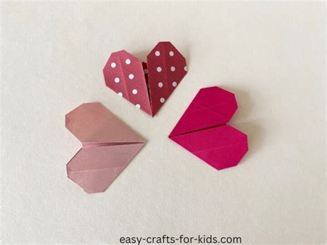 How to Make an Easy Origami Heart for Kids – Origami Love Hearts - Easy ...