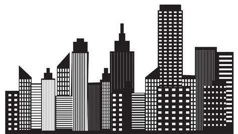 Premium Vector Modern City Skyline Illustration Template