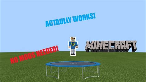 Minecraft Tutorial How To Make A Working Trampoline Youtube