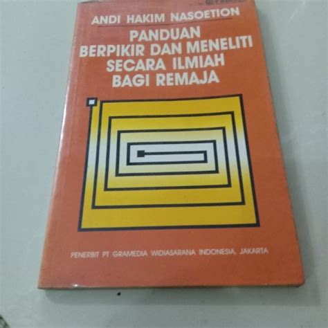 Jual Buku PANDUAN BERPIKIR DAN MENELITI SECARA ILMIAH BAGI REMAJA Di