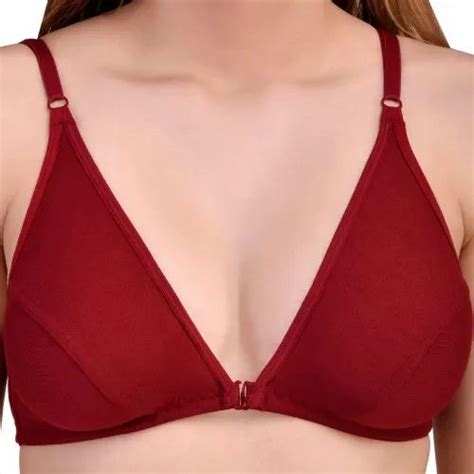 Non Padded Zourt Poly Cotton B Cup Front Closer Bra Plain At Rs 36