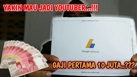 Gaji Pertama Youtuber Pemula Youtuber Mancing Dapat Pin Adsense