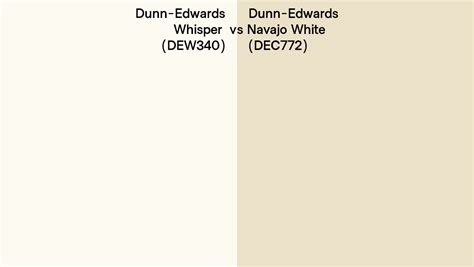 Dunn Edwards Whisper Vs Navajo White Side By Side Comparison