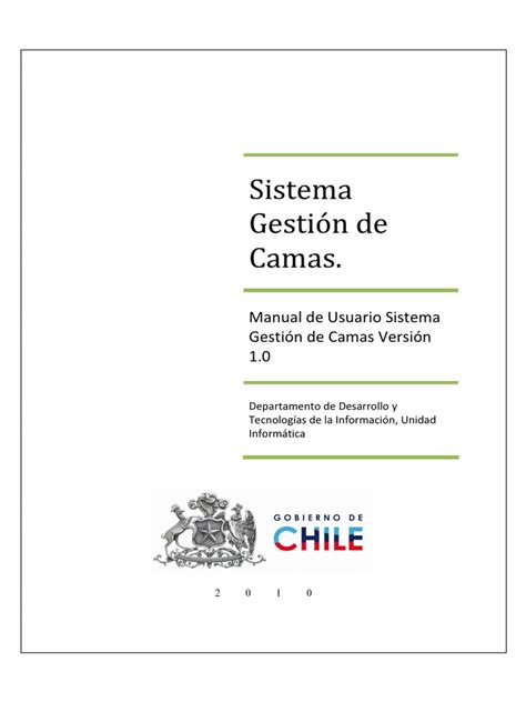 Manual De Sistema De Gestión De Camas Pdf Microsoft Excel Formato