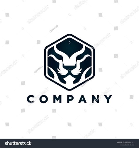 Modern Lion Logo Illustration Design Stock Vector Royalty Free