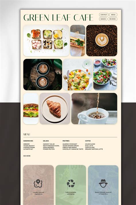 Cafe Bento Grid Website By Miranda Mckinney On Dribbble