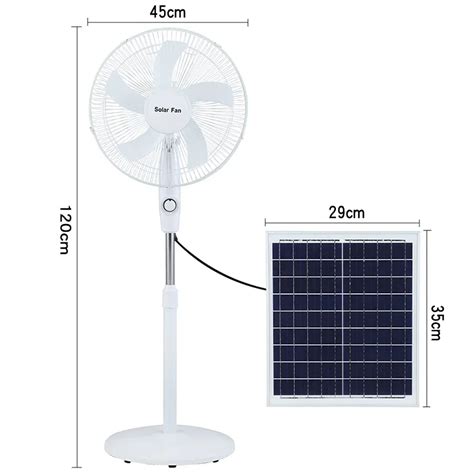 16 Inch Home Solar Stand Fan Sunking Solar