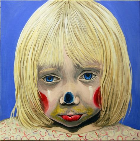 Sad Little Girl Clown Painting | The Art of Patty Sue O'Hair - Vicknair