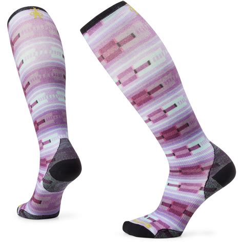 SmartWool Zero Cushion Flirt With Me Print OTC Ski Socks Women L90