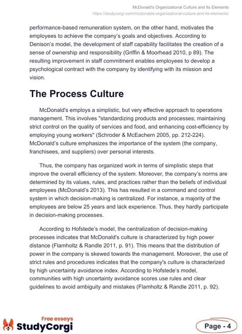 McDonald's Organizational Culture: Ethics & Values of McDonald's Culture